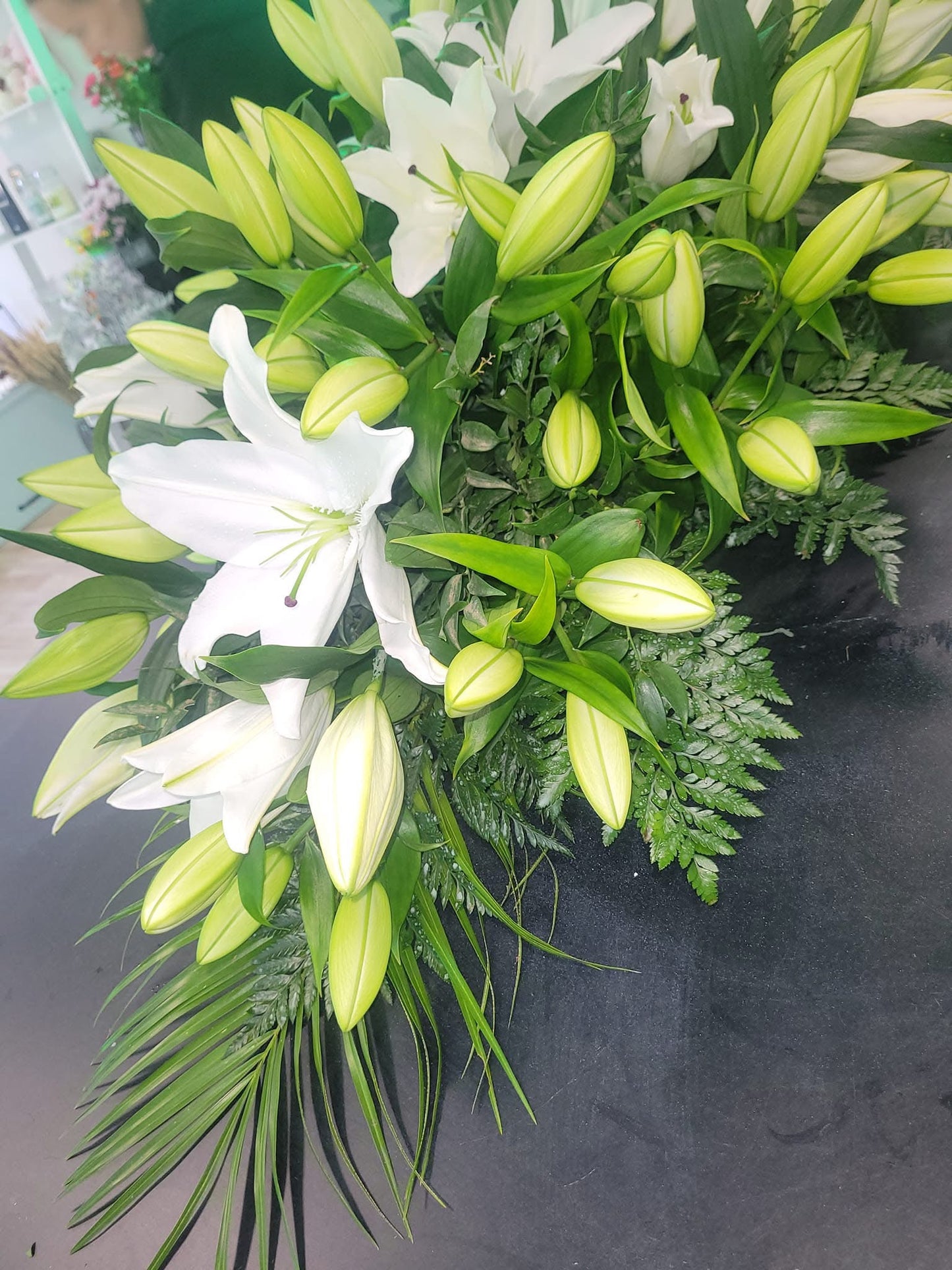 Lily Casket Spray 4ft
