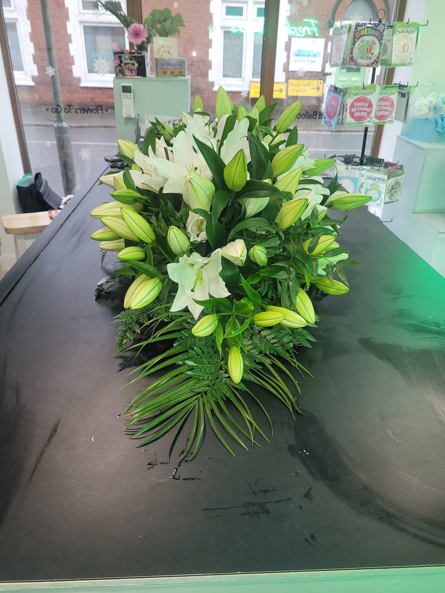 Lily Casket Spray 4ft
