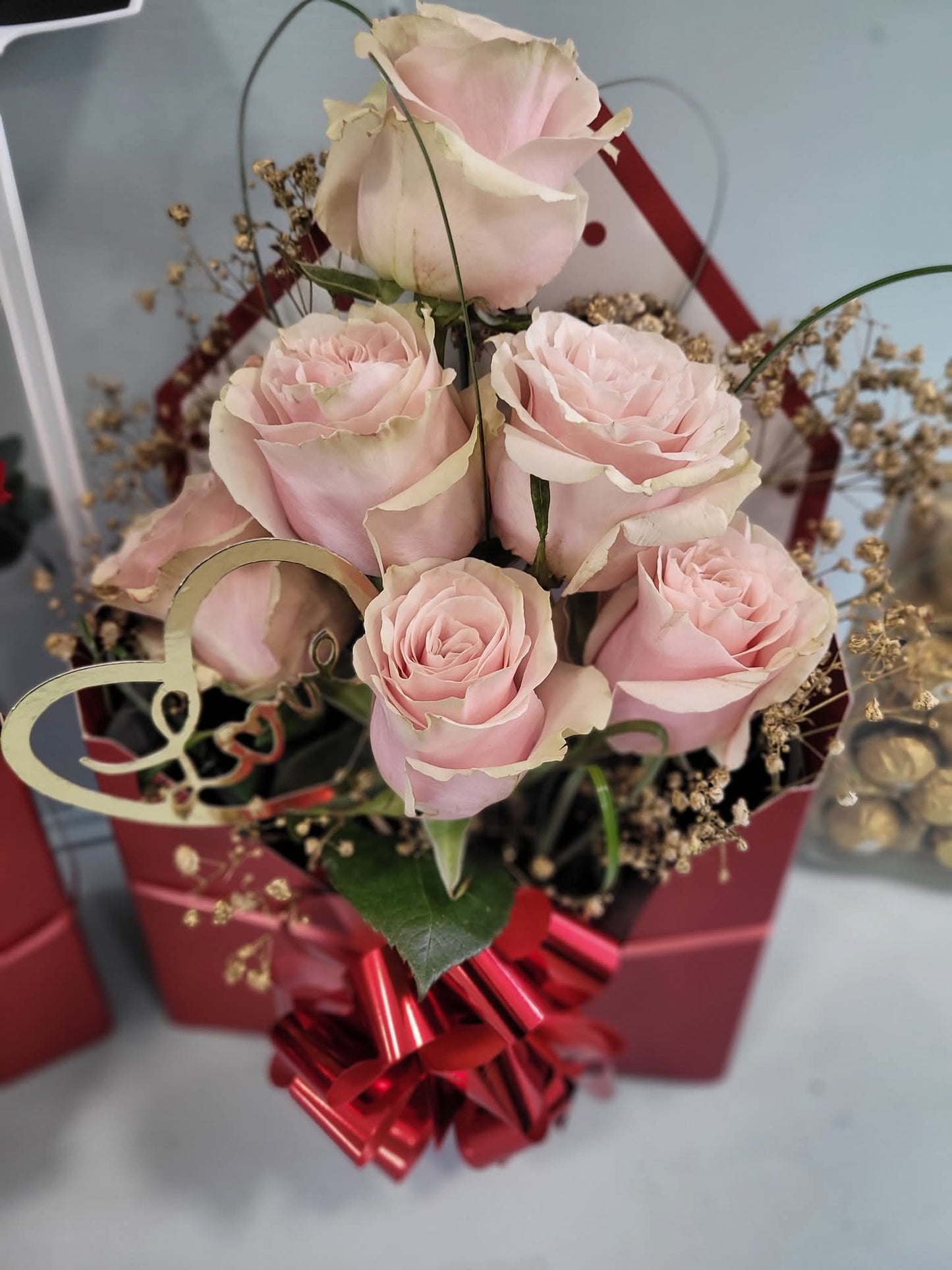 Red Rose Envelope Bouquet